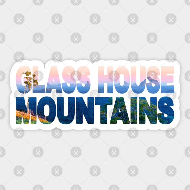 GLASS HOUSE MOUNTAINS - Sunshine Coast Sunset Sticker by TouristMerch